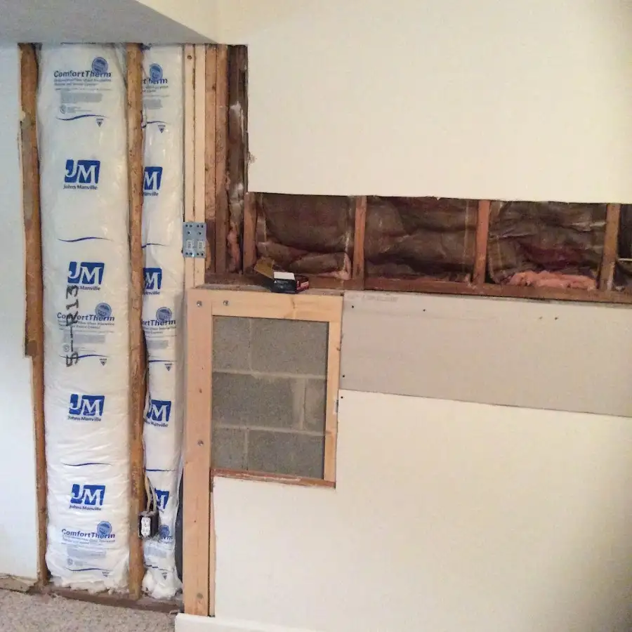 Wall insulation replacement during Odor Removal & Deodorization in Southwick